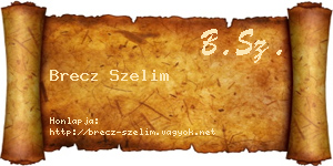 Brecz Szelim névjegykártya